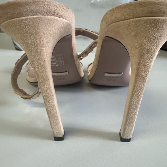 Gucci Cristallo/kid Crystal Heels 
light pink/nude - Picture 4 of 8